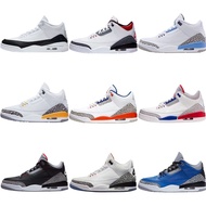 AJ3 Fujiwara Hiroshi Racing Blue Joe 3 White Cement Basketball Shoes Sneakers