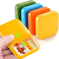 Small Pill Box Case for Purse Pockets Travel Pill Organizer Portable Cute Medicine Box Daily Mini Pill Holder Container for Vitamins Fish Oil Supplements