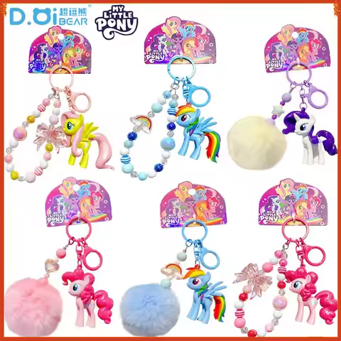 Genuine My Little Pony Series Keychain Simple Fashion Exquisite Trend Bag Car Pendant Keyrings Decor
