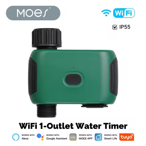 MOES Tuya Smart WiFi 1 Outlet Water Timer Irrigation System Automation APP Control Works with Alexa 
