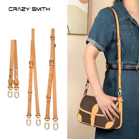 CRAZYSMITH Genuine Leather Bag Strap Replacement For LV Diane Bag Crossbody Handbag Adjustable Shoul