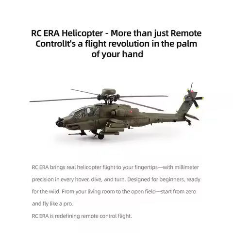 New In Stock RC Era Ah-64d Apache Helicopter C170 6ch Single Rotor No Aileron Smart Stunt RC Aircraf