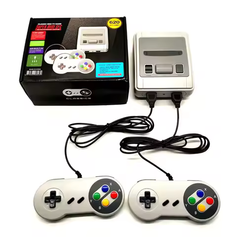 Mini Retro Video Game Console ForSNE Home Game Player AV Output Built in SFC620 Game with wired Game