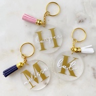 Personalized Acrylic Keychain - Personalized Initial Keychain, Custom Name Keychain, Bridesmaid Gift