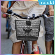 [Roluk] Bike Front Basket Bike Hanging Basket Lightweight Accessories Front Frame Bike Basket for Mountain Bikes Outdoor