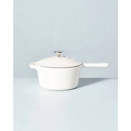 [READYSTOCK] Magnolia Enamelled Cast Iron Saucepan Sour Cream 2 QT
