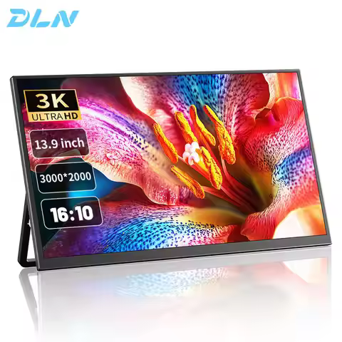 DLN 13.9 inch 3K Portable Monitor 2000P 70.8% sRGB 60Hz Laptop Screen Extender Stand Type Monitor Fo