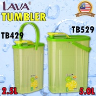 LAVA Plastic Water Bottle Tumbler With Handle 2.5L TB429 & 5L TB529/Botol Air Minuman Dengan Pemegan