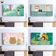 Cartoon Flannel TV Cover 55 inches 32 inches 40 inches 43 inches 50 inches 65 inches Dust Furniture 
