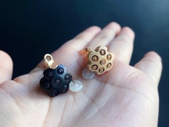 蓮蓬平安扣吊飾 翡翠隨意扣水晶滴溜 手機吊飾 禮物推薦