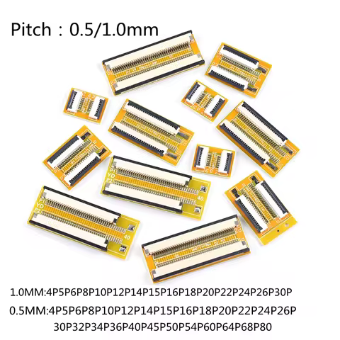 2PCS FFC FPC 0.5mm 1.0mm Flexible Flat Cable Lengthen Extension Board Adapter Board 4P5P6P8P10P12P16