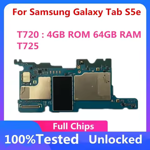 for Samsung Galaxy Tab S5e T720 T725 Motherboard Unlocked Logic Board For Galaxy Tab S5e With Full C