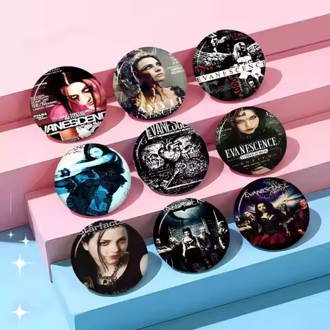 E-Evanescence A-Amy Lee Band Soft Button Pin Bright Printed Icon Gift For Friends Badge Collar Brooc