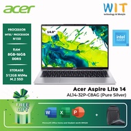 Acer Aspire Lite 14 AL14-32P-C8AG /AL14-32P-C6WR (Intel Processor N150/8GB RAM/512GB/14" WUXGA/Offic