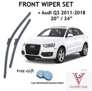 ( JAPAN TECHNOLOGY ) AUDI Q3 WIPER BLADE SET FREE WIND SHIELD TABLET  ( 20/24 )(B2B5)
