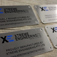 Aluminium plate with color paint (etching)/Custom Etched Metal Name plates, Labels and Tags/Terukir