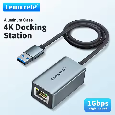 Lemorele TC71 USB-A To RJ45 USB3.0 Ethernet Network Adapter for Macbook USB to RJ45 Ethernet Adapter