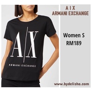 Armani Exchange Women Big AX Logo T-shirt Black