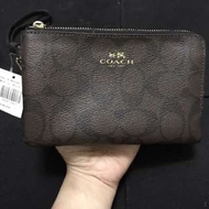 全新正品 Coach 雙拉鍊手拿包