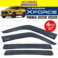 Mitsubishi Xforce Premium 3" PMMA Door Visor Air Press Rain Guard Set (4 Pcs) HC-CARGO Accessories