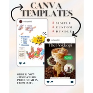 CANVA DESIGN TEMPLATE SERVICE / CUSTOM DESIGN / TEMPLATE CANVA / SERVIS REKAAN