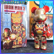 Bearbrick 400% Bearbrick Iron Man Trend Figurine Doll  Violent Bear Model Furnishing Articles Gift