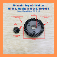 () Bộ bánh răng mài Maktec MT964 MT967 Makita M9506B M9509B (Spiral Bevel Gear 37 & 10)