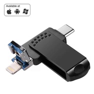 OTG USB แฟลชไดรฟ์ 512GB ไดร์ฟปากกาสำหรับ iPhone/iPad/Android Lightning USB พร้อม TYPE-C
