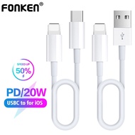 FONKEN USB C to Light-ning Cable Type C Cable for I-phone 20W PD Fast Charge Cable for I-phone 12 11 Pro Max USB C Data Wire for I-pad