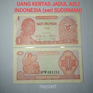 UANG KERTAS KUNO INDONESIA 1 RUPIAH 1968 ASLI KOLEKSI MAHAR NIKAH