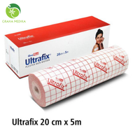 Ultrafix 20 cm x 5 m Onemed PLESTER 20cm x 5cm NON WOVEN plester plesterin perban plester luka anti air plester luka anti air transparan ultrafix onemed ultrafix 20x5 plester anti air bekas operasi