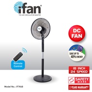 iFan Powerful 18" DC Motor Stand Fan with Oscillation & remote control, Quiet Operation (IF7468)