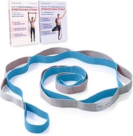 sport2people Extra Durable Stretching Strap for Yoga and Rehabilitation with 2 Free Ebooks - Multi -