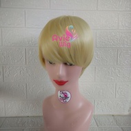 Men's Short Wig European Men's Style Men's Wig Blonde Blonde Color