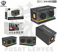 S839 - Speaker LENYES S-839 80W Wireless Speaker Bluetooth 5.2 Transparan RGB Colorfull LED Light Po