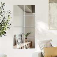 [mextnhx] 8x Mirror Wall Stickers Acrylic Mirror Tiles Home Decoration Art Ornament