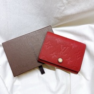 二手正品Louis Vuitton牛皮壓紋卡片零錢包 LV錢包 LV皮夾 LV卡包 LV零錢包 LV短夾