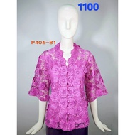 PINK BROCADE BLOUSE TOP BOUTIQUE CASUAL WEAR IMPORTED FRONT BUTTONS MADE IN THAILAND BANGKOK PREMIUM