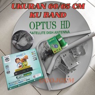 BERMUTU Paket Komplit ODU Dish Parabola OPTUS / K vision 60 / 65 cm +