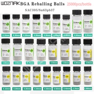 【Fast-selling】 25000pcs/1bottle 0.2 0.3 -0.65 mm BGA Reballing Balls For IC Chip Solder Tin Material