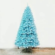 6.8ft Blue PVC Artificial Christmas Tree,With Metal Stand Holiday Decoration Xmas Tree,For Home Office Shops And Hotels(Christmas tree gifts) (Blue. 180cm(6ft)) Fashionable