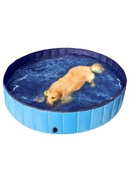 1入組可摺疊寵物狗沐浴缸,便攜式寵物游泳池和浴缸,適用於小型,中型和大型狗,貓和兒童的淺水池