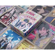 50-55pcs Manga Manhwa Characters Link Click Laser Holographic Lomo Cards Animation Cartoon Manhua Hi
