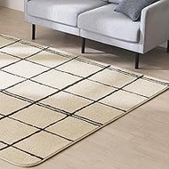 Iris Plaza ORG-TU1824 Rug, Carpet, Tuft-Style Rug, Beige, 7.2 x 9.4 inches (185 x 240 mm), Stylish,