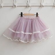 「สินค้าลิขสิทธิ์แท้」IRIS KIDS 25 Aw  IKK35012 Petal Whirl Skirt สไตส์เกาหลี ผ้านุ่มใส่สบาย กระโปรงเด