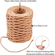 1.0Mm Light Brown Floral Bind Wire Wrap Twine Handmade Iron Wire Paper Rattan for  (Length: 210M)