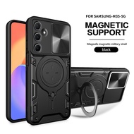 Cho Samsung Galaxy M35 5g trường hợp áo giáp trượt camera ống kính vỏ lưng bảo vệ cho Sumsung M35 M 