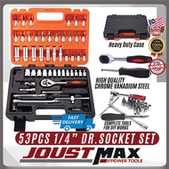 53 Pcs 1/4inch Set Combination Chrome Vanadium Steel Tools With Heavy Duty Case (CR-V) SET SEPANA SO