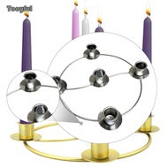 [Tooyful] Advent Ring Candle Holder Durable Iron Candlestick for Christmas Candle Stand Table Decora