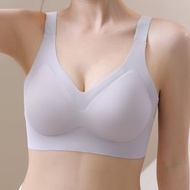 Plus size bra M-6XL non-marking no steel ring fixed cups wider straps comfortable seamless bra woman